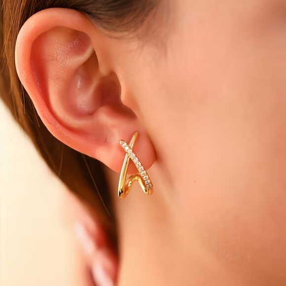 14K Gold Womens 1ct Diamond Twisted Knot Style Earrings 14 K Silver Jewelry NEW - Picture 3 of 9